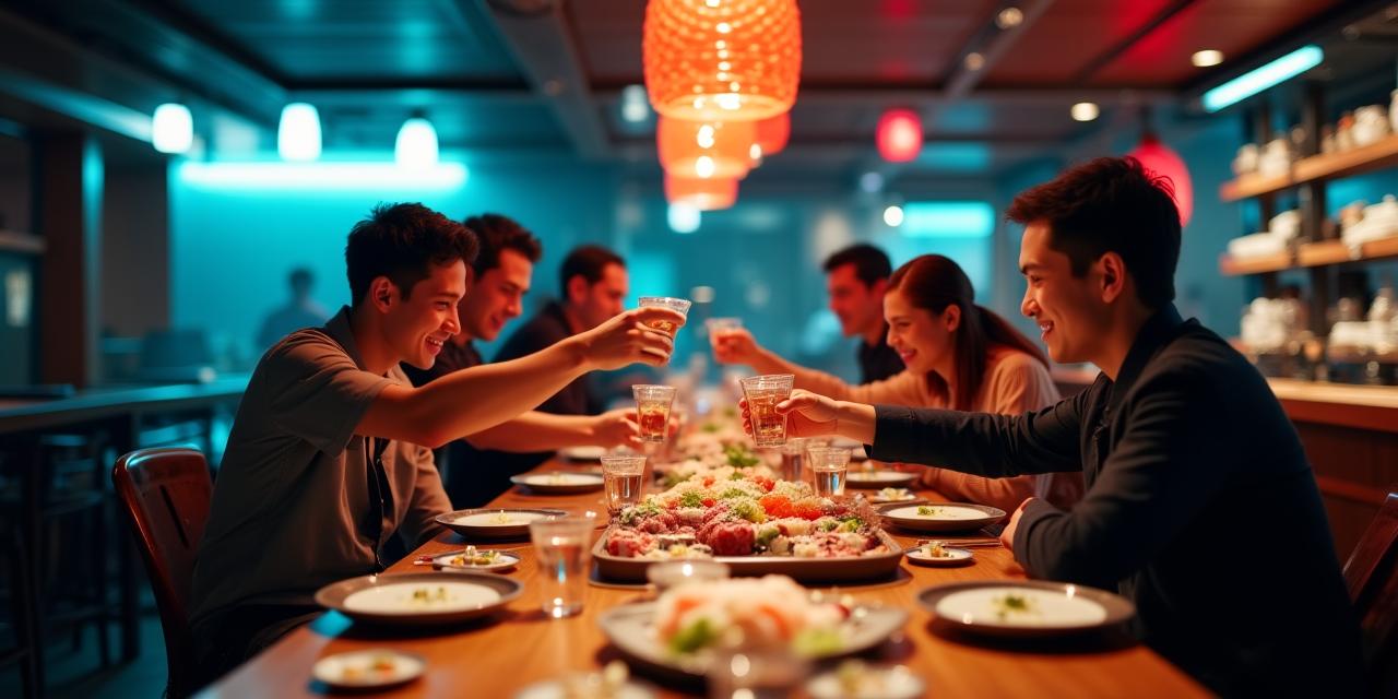 Steelfin Sushiでの賑やかなイベント風景